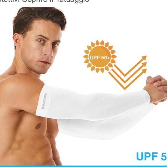 NWT KMMIN Arm Sleeves UV Protection Cooling UPF 50 Sunblock Protection gloves - Picture 7 of 10